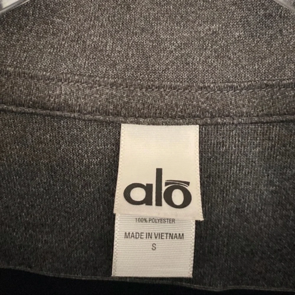 New Alo Yoga Charcoal Gray Full Zipper Track Jacket Coat